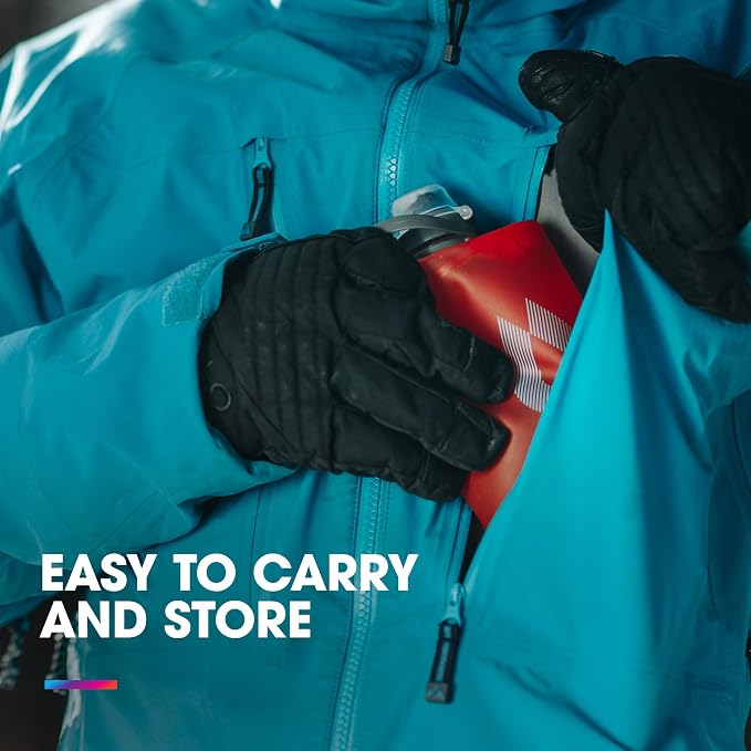 HydraPak Stow Collapsible Water Bottle – 350ml, 1L – Ultralight, Leak-Proof - Image 3