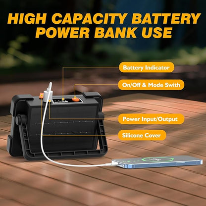 120W Solar Rechargeable Work Light, 144 LED 10000LM Led Work Light - Image 6