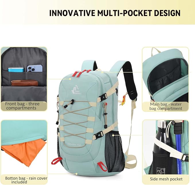 Bseash 40L Waterproof Hiking Backpack - Image 3
