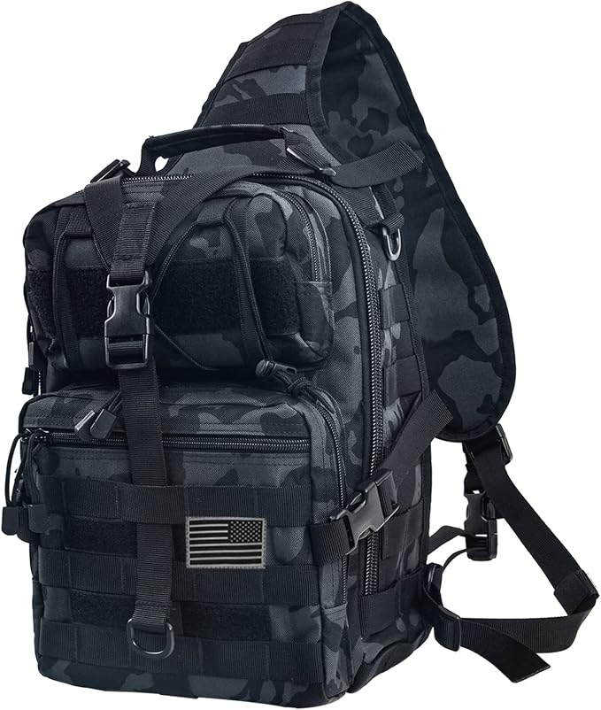 hopopower Tactical Sling Bag, Sport Bag Military Rover Shoulder Backpack EDC by Hopopower
