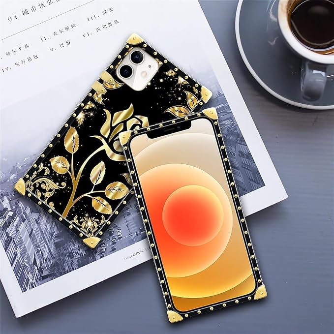 Compatible with iPhone 11 Case, Shine Gold Rose Luxury Golden Decoration - Image 6