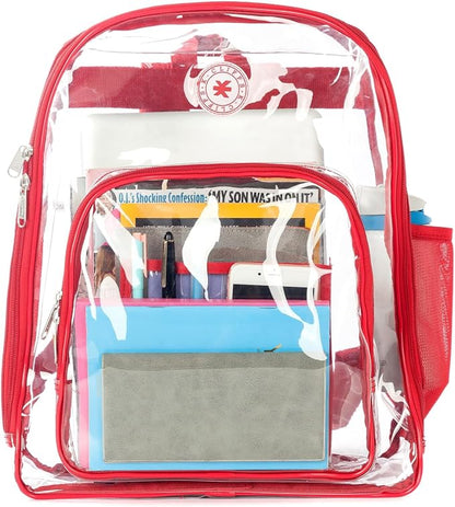 K-Cliffs Large Transparent Backpack Clear Heavy Duty School Bag Durable Student - Image 6