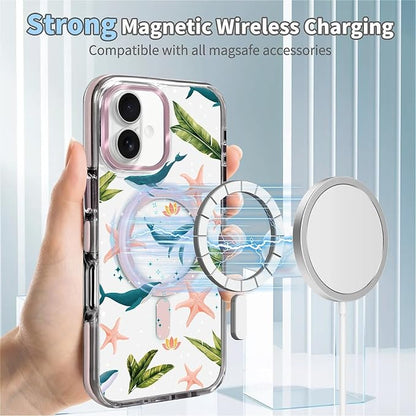 Case for iPhone 16 Plus, Sealife Whale Ocean Wildlife Clear Phone Case - Image 4