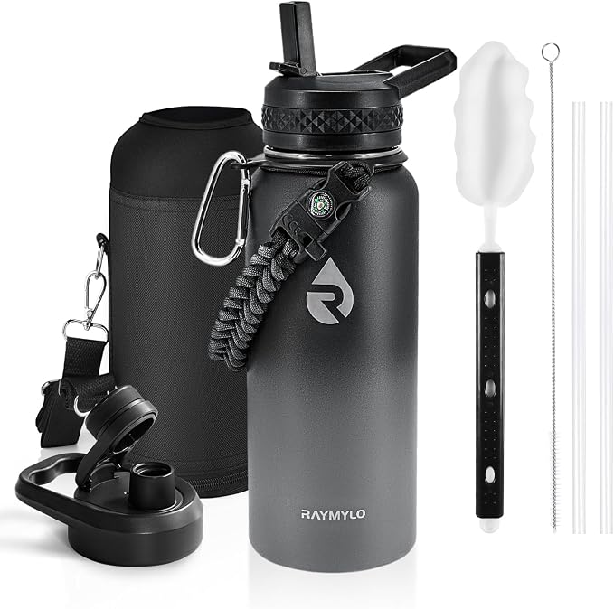 RAYMYLO Insulated Water Bottle 32 oz, Triple Wall Vacuum Stainless Steel by RAYMYLO