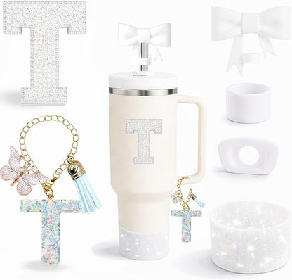 6PCS White Stanley Cup Accessories Set Fit by MOTEERLLU