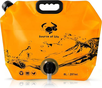Collapsible 8L Water Storage Bag, BPA-Free Portable Folding Water Jug by MrBulloc