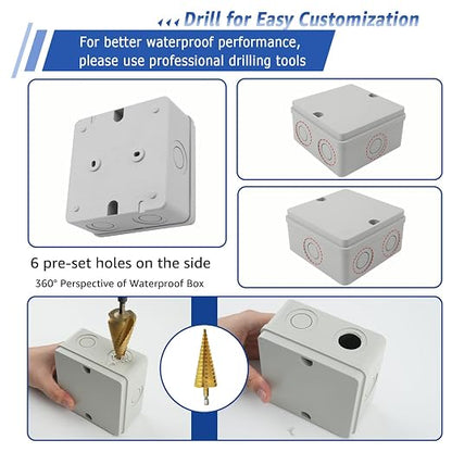 NineLeaf Junction Box, Waterproof Electrical Box IP66 Water Resistant Dustproof - Image 6