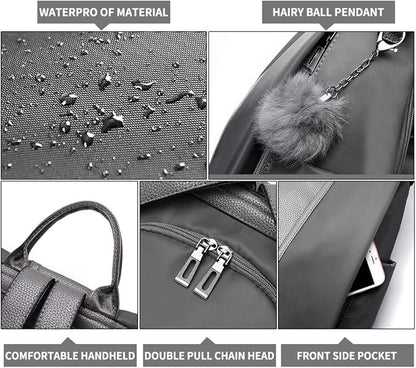 PINCNEL Women Backpack Purse Waterproof Nylon Anti-theft Rucksack Lightweight - Image 5