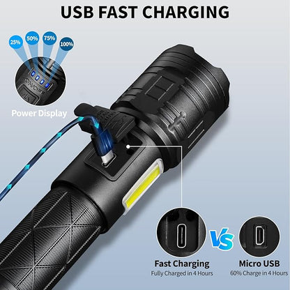 taoquwe Rechargeable LED Flashlights High Lumens, 000 Lumen Super Bright - Image 4