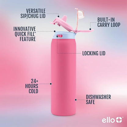 Ello Pop & Fill 32oz Stainless Steel Water Bottle - Image 3