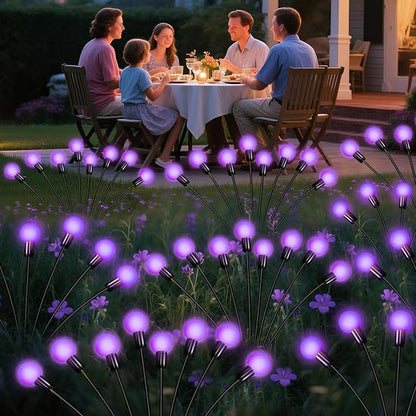 ZFNN Solar Garden Lights Outdoor, 4 Pack Firefly Swaying Lights Purple - Image 2