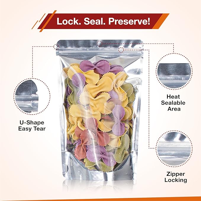 BELLE KR® Pint Mylar Bags for Food Storage - Image 4