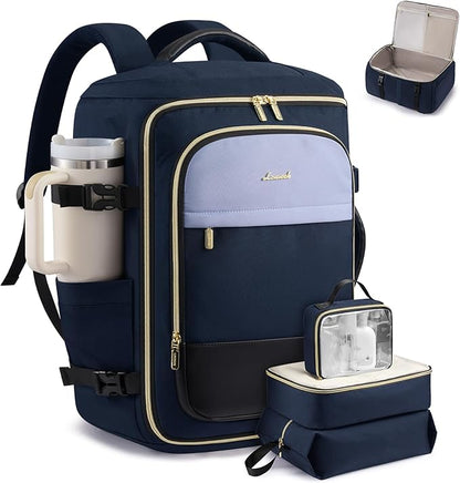 LOVEVOOK 40L Travel Backpack Carry on Flight Approved, Personal Item Bag by LOVEVOOK