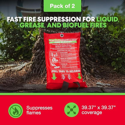 2-Pack Emergency Fire Blanket - Image 2