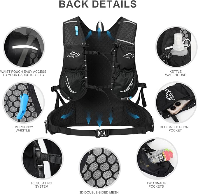 IX INOXTO Hydration Backpack, 18L Lightweight Hiking Backpack - Image 4