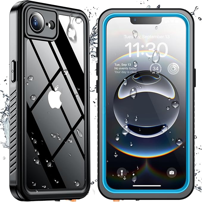 SPIDERCASE for iPhone 16e Case/iPhone 17e Case Waterproof, Built-in Screen & by SPIDERCASE
