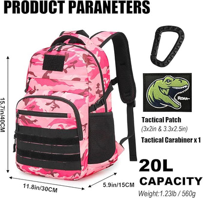 Kids Tactical Backpack Army Molle Bookbag Military Boys Backpack - Image 2