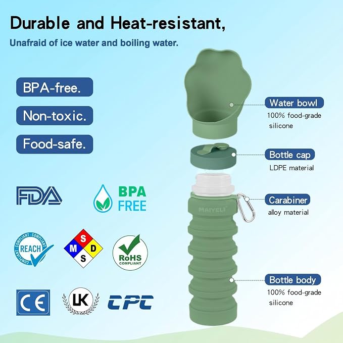 Collapsible & Portable Dog Water Bottle - Image 3