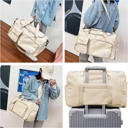 Suruid Sports Gym Bag with Shoes Compartment Travel Duffel Bag with Dry Wet - Image 6