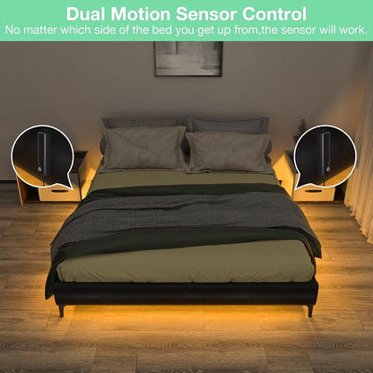 WOBANE Dual Motion Activated LED Strip Light, Rechargeable 16.4ft Light Strip - Image 2