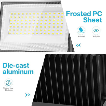 Olafus 2 Pack 150W LED Flood Light Outdoor, 15000LM Super Bright Work Lights - Image 6