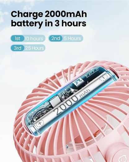 Gaiatop Portable Clip on Fan Battery Operated, Small Powerful 3 Speed Quiet - Image 4