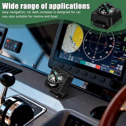 UKCOCO Car Compass Ball Portable Dashboard Automotive Navigation Compass Small - Image 5