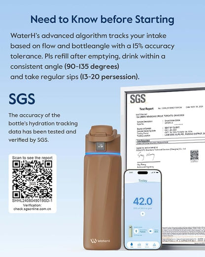 BOOST Smart Water Bottle that Reminds You to Drink, 24oz BPA-Free Stainless - Image 7