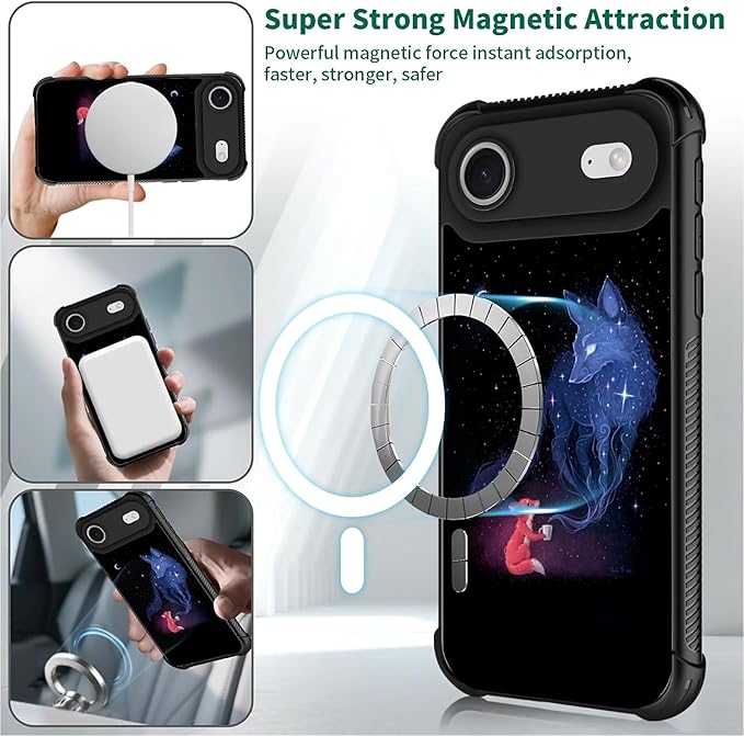 for iPhone 17 Air Case, for MagSafe Graphic Design for Girl Boy Soft Silicone - Image 2