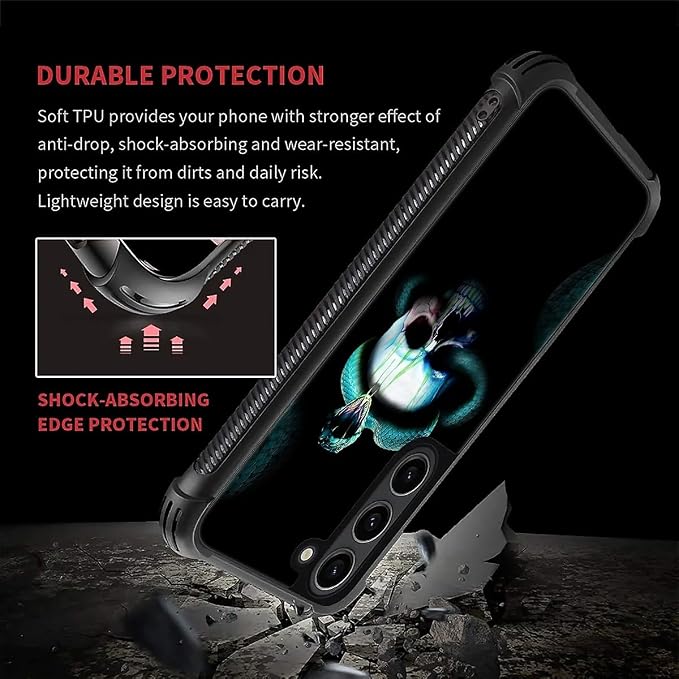 for Samsung Galaxy S23 Plus Case, Skeleton Winding Snake Pattern Graphic Design - Image 2