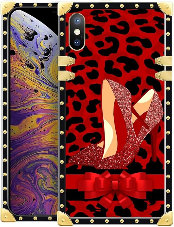 Compatible with iPhone XR Case, Elegant High Heels Luxury Golden Decoration by Unknown