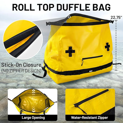 MIER Waterproof Duffel Bag Motorcycle Dry Bag Backpack Large Roll-Top Heavy - Image 4