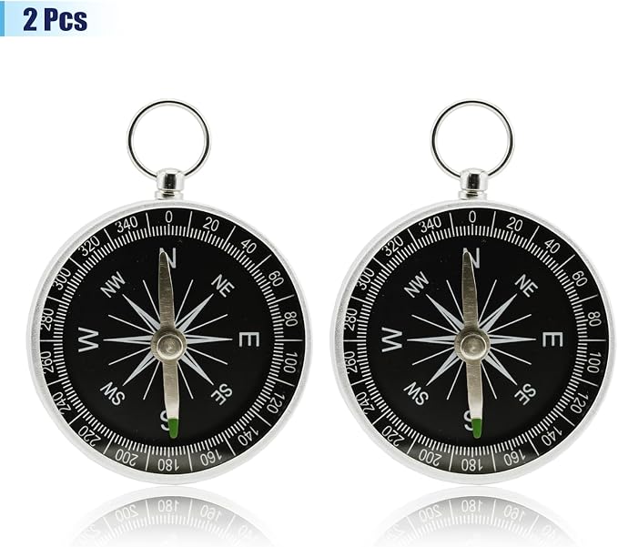 Pocket Compass, 2 Pieces Mini Compass - Image 3