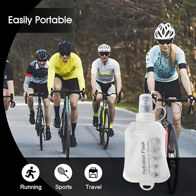 WILDREEDS 500ml Soft Flask, TPU Collapsible Soft Water Bottle - Image 6