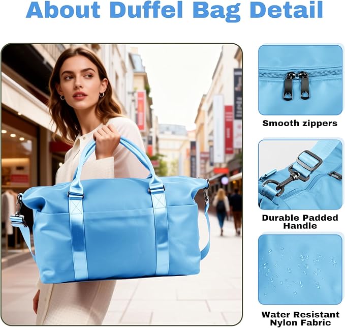 Weekender Duffel Bags for Women， Travel Totes Bag for Airplane Essentials - Image 6