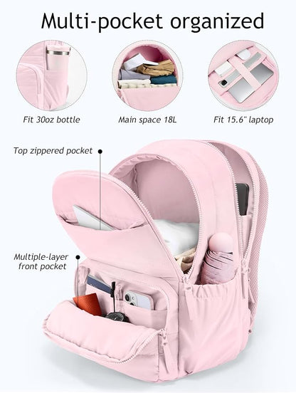 Uselike Travel Backpack for Women, 15.6 Inch Laptop Backpack, Quilted College - Image 2