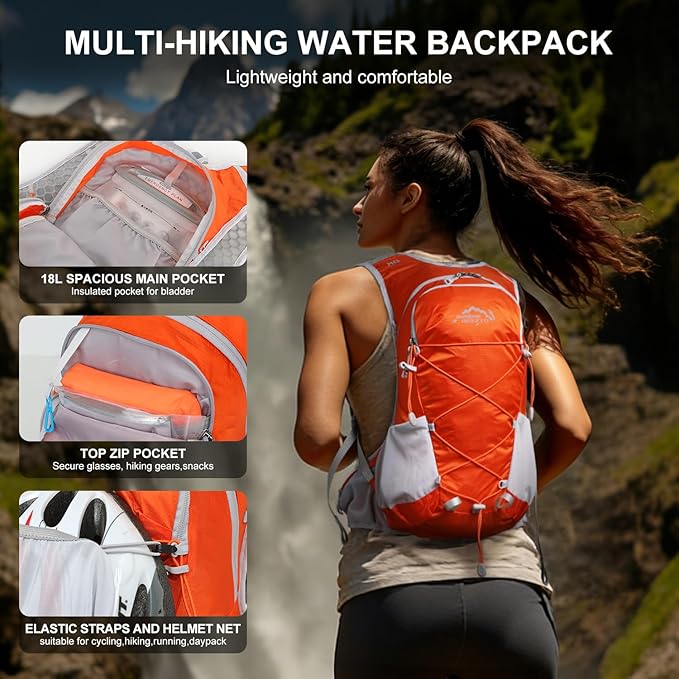 IX INOXTO Hydration Backpack, 18L Lightweight Hiking Backpack - Image 2