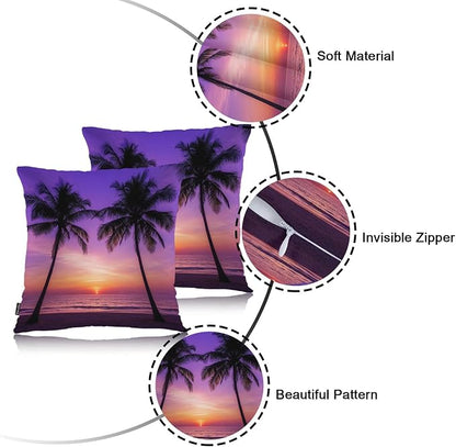 Swono Tropical Beach Throws Pillows Covers - Image 7