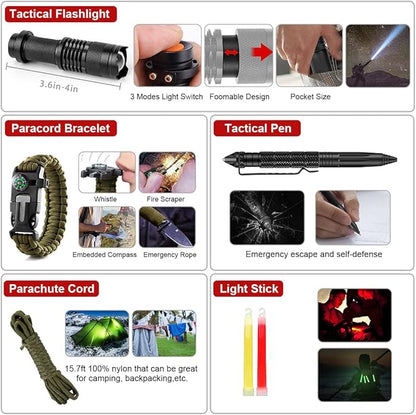 Survival Kit, Emergency Kit for Earthquake, Outdoor Adventure, Gifts for Men - Image 5
