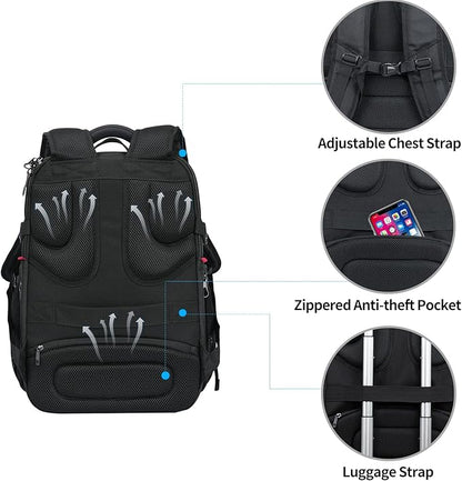 KROSER Friendly Travel Laptop Backpack 17.3 inch XXXL Gaming Backpack - Image 5