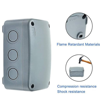 Nineleaf 6PK Outdoor Junction Box ABS Plastic Dustproof IP66 Waterproof - Image 2