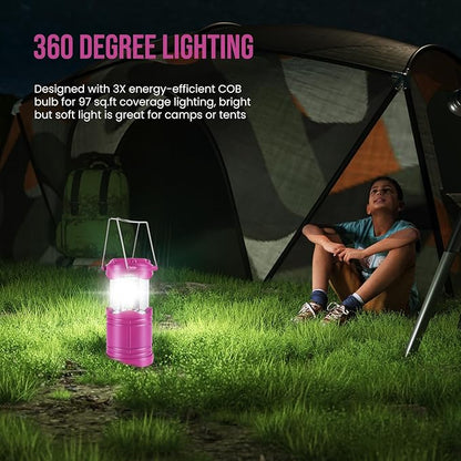 Lichamp LED Camping Lantern, 4 Pack Battery Powered Flashlight - Image 2