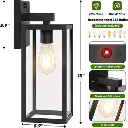 Upgraded Motion Sensor Outdoor Wall Light, Large Size Dusk to Dawn Porch Light - Image 6