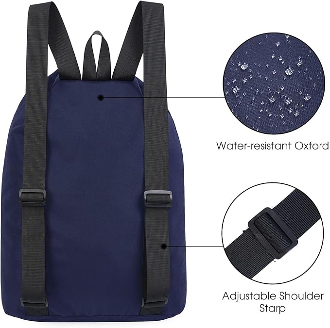 WANDF Swim Bag Mesh Drawstring Backpack Beach Backpack - Image 4