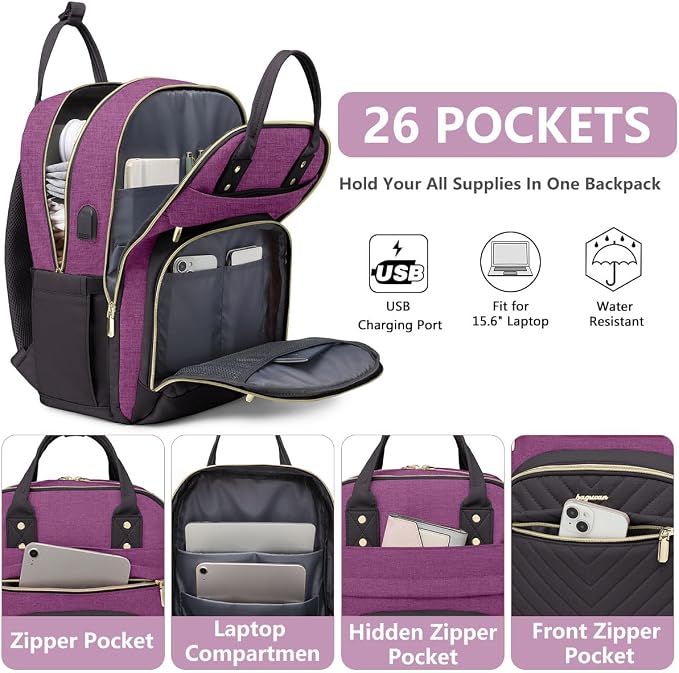 Laptop Backpack for Women Work Bag - Image 2