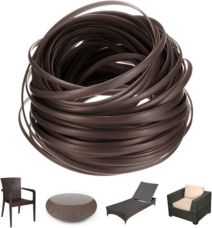 M METERXITY 1-Pack Wicker Repair Kit, 5mm x 66ft/20m Plastic Flat Rattan by MMETERXITY