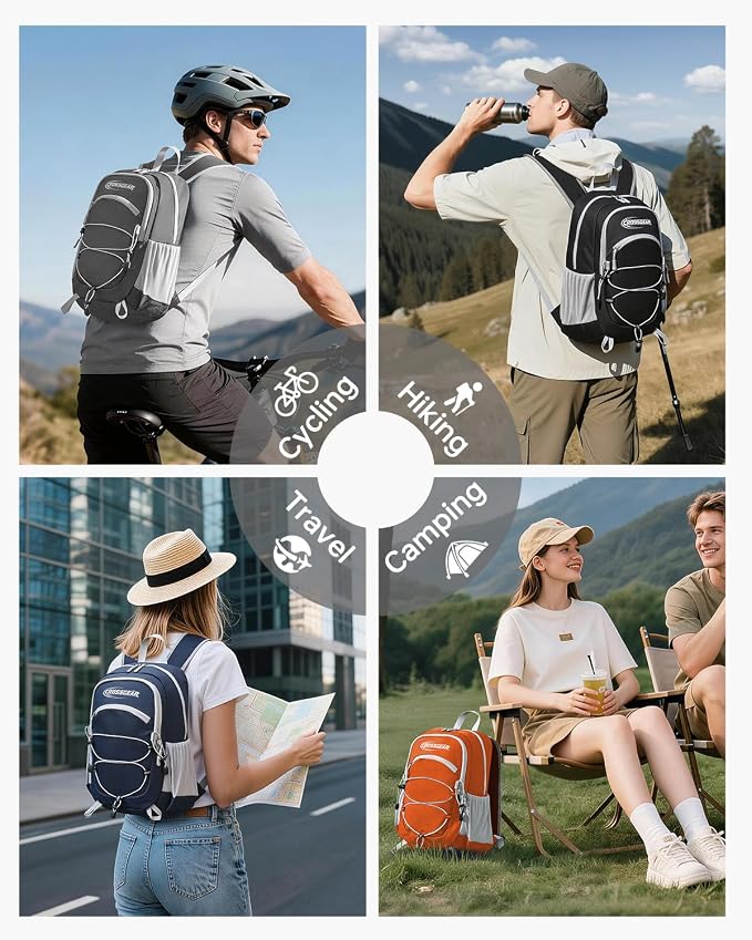CROSSGEAR Packable Hiking Backpack, 24L RFID Lightweight Foldable Daypack - Image 9