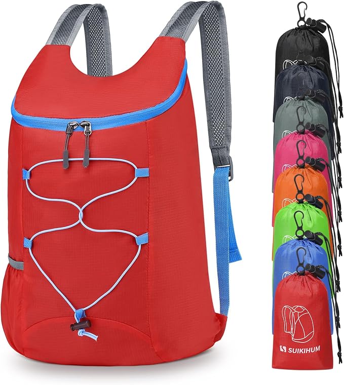 20L Hiking-Daypack Lightweight Foldable Travel Packable Backpack by SUIKIHUM