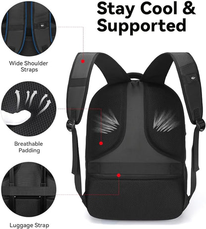 CROSSGEAR Travel Laptop Backpack Anti Theft Fits 17.3 Inch Laptop - Image 5
