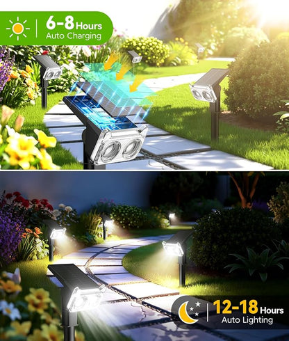 LETMY Solar Lights Outdoor Waterproof IP65, 6 Pack Solar Spot Lights Outdoor - Image 3